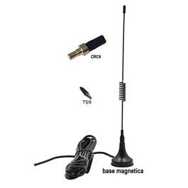 Antena GSM 2 mts.cable, magnética 6 dBi, contec.CRC9 o TS9