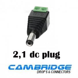 Conector DC plug  2,1 con bornera hembra 